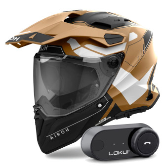 Integral Airoh Commander 2 Reveal Sand Matt + Kit Bluetooth Lokui K30
