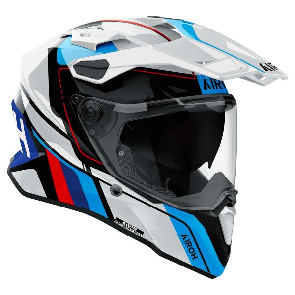 Airoh Commander 2 Skip Blanco Rojo Brillo