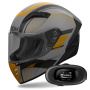 Casque Integral Airoh Connor Achieve Bronze Matt + Kit bluetooth 5R Lite Solo
