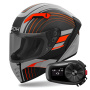 Casque Integral Airoh Connor Achieve Orange Matt + Kit Bluetooth 5S Solo
