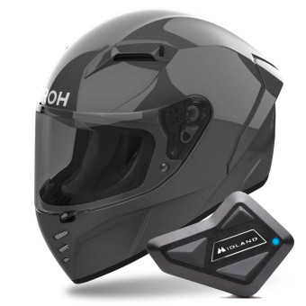 Integral Airoh Connor Color Anthracite + Kit Bluetooth BT Mini