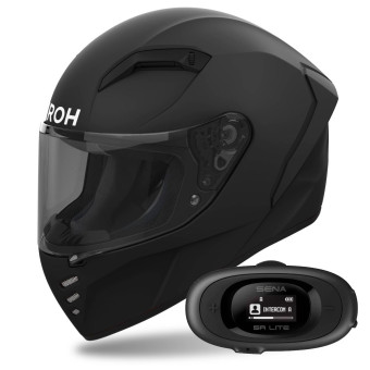 Integral Airoh Connor Color Black Matt + Kit bluetooth 5R Lite Solo