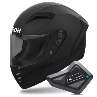 Integral Airoh Connor Color Black Matt + Kit Bluetooth BT Mini