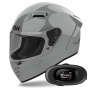Casque Integral Airoh Connor Color Cement Grey + Kit bluetooth 5R Lite Solo