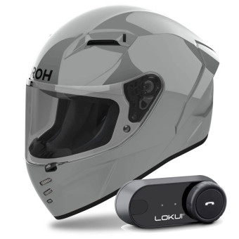 Integral Airoh Connor Color Cement Grey + Kit Bluetooth Lokui K30