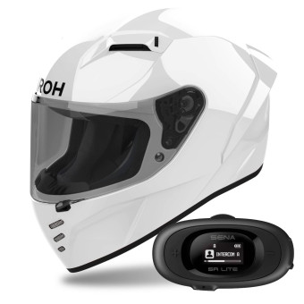 Integral Airoh Connor Color White + Kit bluetooth 5R Lite Solo