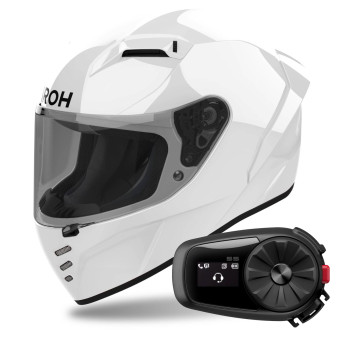 Integral Airoh Connor Color White + Kit Bluetooth 5S Solo