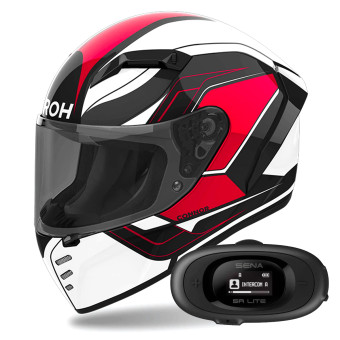 Integral Airoh Connor Dunk Red + Kit bluetooth 5R Lite Solo