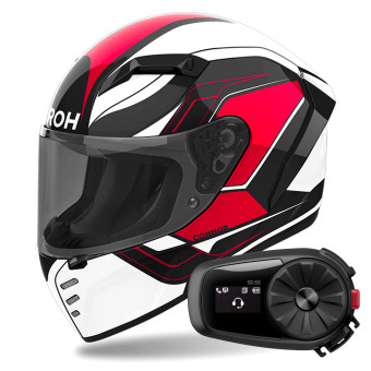 Integral Airoh Connor Dunk Red + Kit Bluetooth 5S Solo