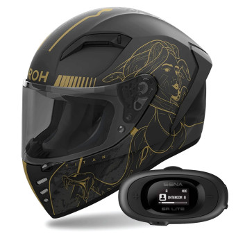 Integral Airoh Connor Titan Matt + Kit bluetooth 5R Lite Solo