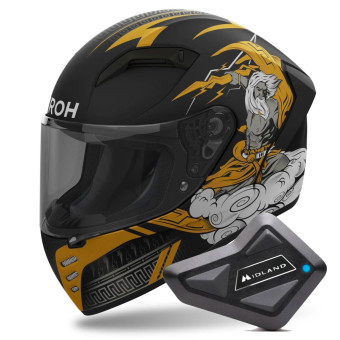 Integral Airoh Connor Zeus + Kit Bluetooth BT Mini