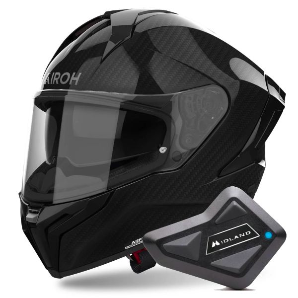 Integral Airoh Matryx Carbon Gloss + Kit Bluetooth BT Mini Integral Airoh Matryx Carbon Gloss + Kit Bluetooth BT Mini