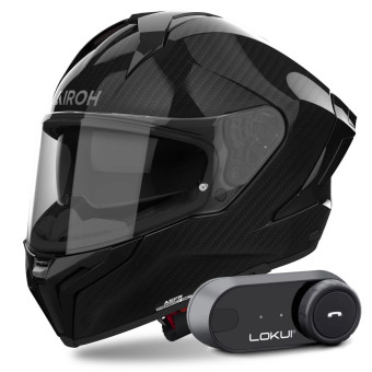 Integral Airoh Matryx Carbon Gloss + Kit Bluetooth Lokui K30