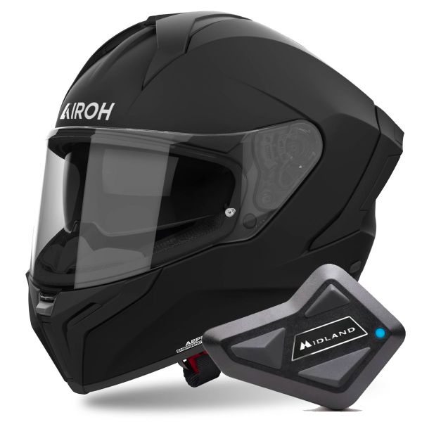 Integral Airoh Matryx Color Black Matt + Kit Bluetooth BT Mini Integral Airoh Matryx Color Black Matt + Kit Bluetooth BT Mini