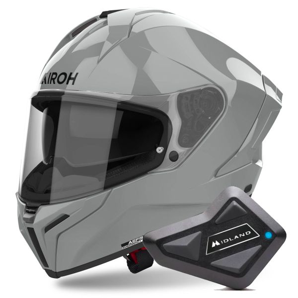 Integral Airoh Matryx Color Cement Grey + Kit Bluetooth BT Mini