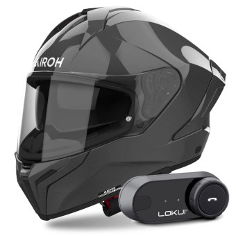 Integral Airoh Matryx Color Dark Grey + Kit Bluetooth Lokui K30