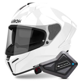 Integral Airoh Matryx Color White + Kit Bluetooth BT Mini