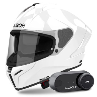 Integral Airoh Matryx Color White + Kit Bluetooth Lokui K30