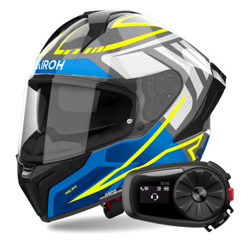 Integral Airoh Matryx Rider Blue + Kit Bluetooth 5S Solo