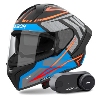 Integral Airoh Matryx Rider Dark Blue Matt + Kit Bluetooth Lokui K30