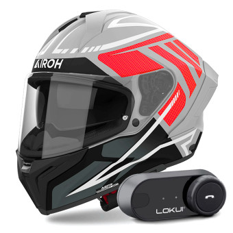 Casque Integral Airoh Matryx Rider Red Matt + Kit Bluetooth Lokui K30 Casque Integral Airoh Matryx Rider Red Matt + Kit Bluetooth Lokui K30