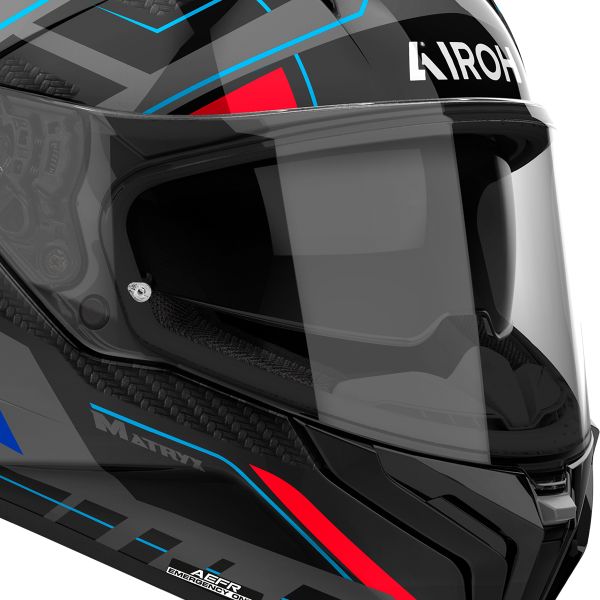 Airoh Matryx Rocket Blue Red