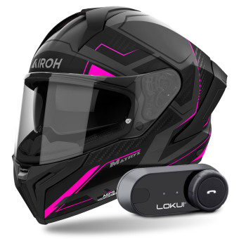 Integral Airoh Matryx Rocket Pink Matt + Kit Bluetooth Lokui K30