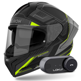 Integral Airoh Matryx Rocket Yellow Matt + Kit Bluetooth Lokui K30