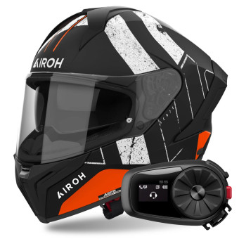 Integral Airoh Matryx Scope Orange Matt + Kit Bluetooth 5S Solo