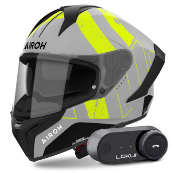 Integral Airoh Matryx Scope Yellow Matt + Kit Bluetooth Lokui K30