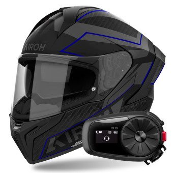 Integral Airoh Matryx Sentinel Blue Matt + Kit Bluetooth 5S Solo