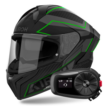 Integral Airoh Matryx Sentinel Green Matt + Kit Bluetooth 5S Solo