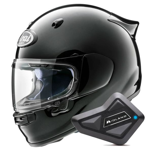 Integral Arai Quantic Diamond Black + Kit Bluetooth BT Mini