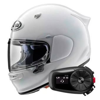 Integral Arai Quantic Diamond White + Kit Bluetooth 5S Solo