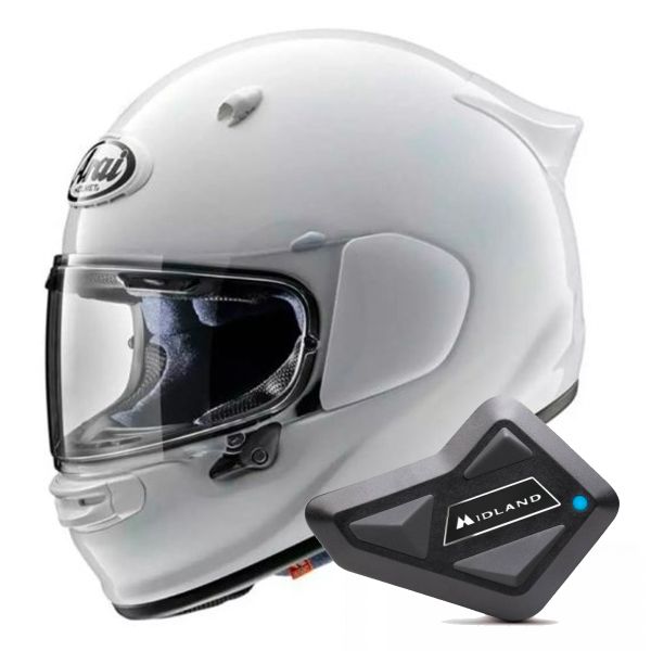 Integral Arai Quantic Diamond White + Kit Bluetooth BT Mini Integral Arai Quantic Diamond White + Kit Bluetooth BT Mini
