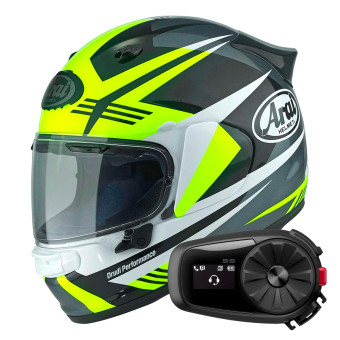 Integral Arai Quantic Mark Yellow White Black + Kit Bluetooth 5S Solo