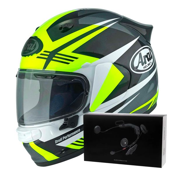 Integral Arai Quantic Mark Yellow White Black + Kit bluetooth ACS10 Integral Arai Quantic Mark Yellow White Black + Kit bluetooth ACS10