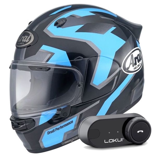 Integral Arai Quantic Robotic Blue + Kit Bluetooth Lokui K30