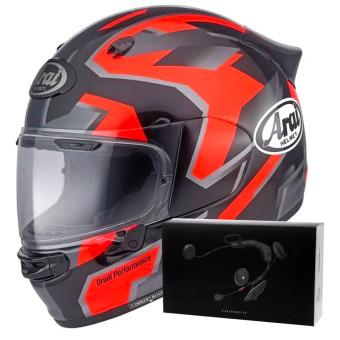 Integral Arai Quantic Robotic Red + Kit bluetooth ACS10
