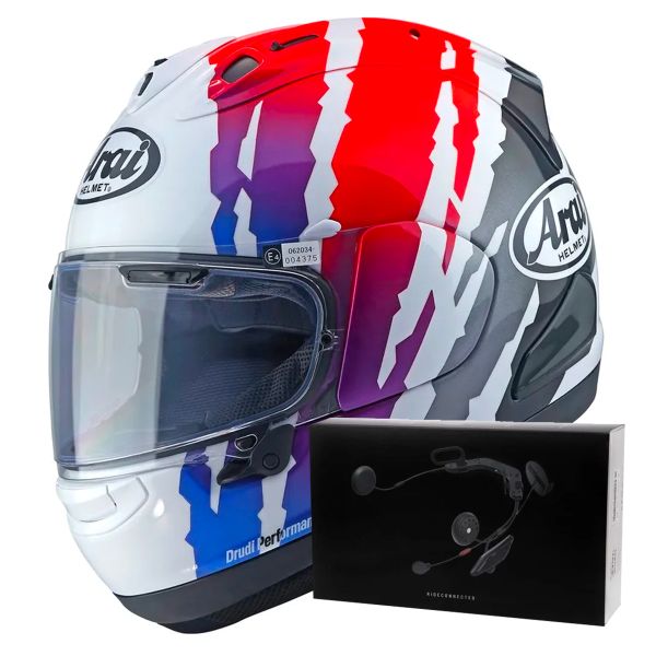 Integral Arai RX-7V Evo Blade Red White Blue + Kit bluetooth ACS10