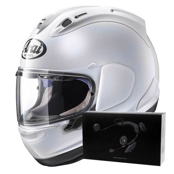Integral Arai RX-7V Evo Diamond White + Kit bluetooth ACS10