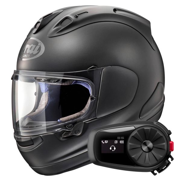 Integral Arai RX-7V Evo Frost Black + Kit Bluetooth 5S Solo Integral Arai RX-7V Evo Frost Black + Kit Bluetooth 5S Solo