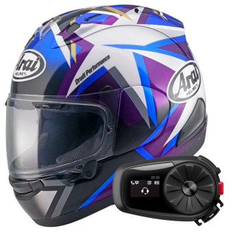Integral Arai RX-7V Evo Maverick Stars Replica + Kit Bluetooth 5S Solo