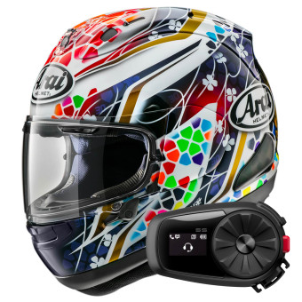 Integral Arai RX-7V Evo Nakagami GP2 + Kit Bluetooth 5S Solo