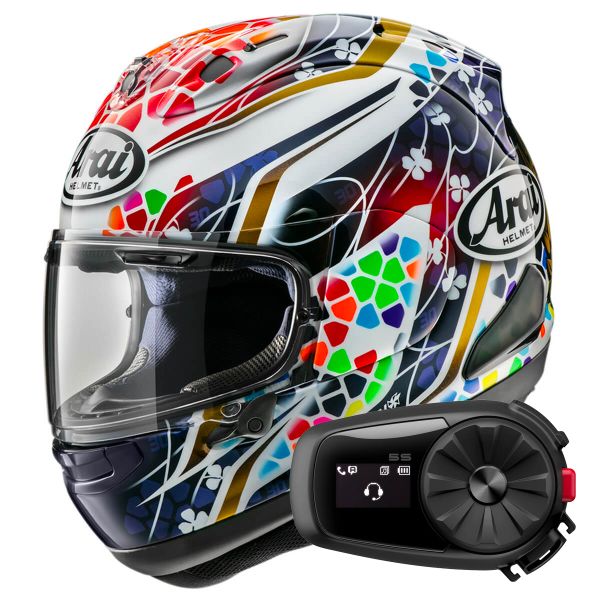 Integral Arai RX-7V Evo Nakagami GP2 + Kit Bluetooth 5S Solo Integral Arai RX-7V Evo Nakagami GP2 + Kit Bluetooth 5S Solo