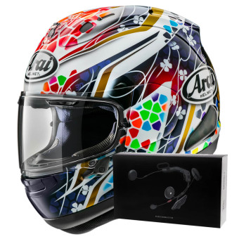 Casque Integral Arai RX-7V Evo Nakagami GP2 + Kit bluetooth ACS10 Casque Integral Arai RX-7V Evo Nakagami GP2 + Kit bluetooth ACS10