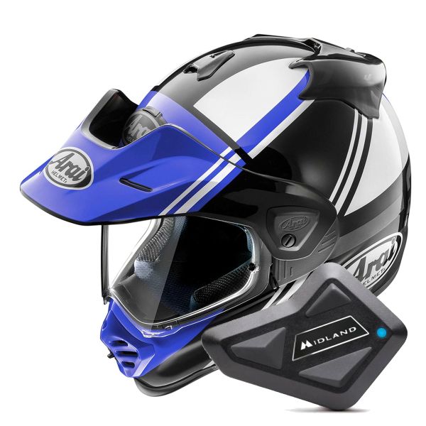Integral Arai Tour-X5 Cosmic Blue White Black + Kit Bluetooth BT Mini