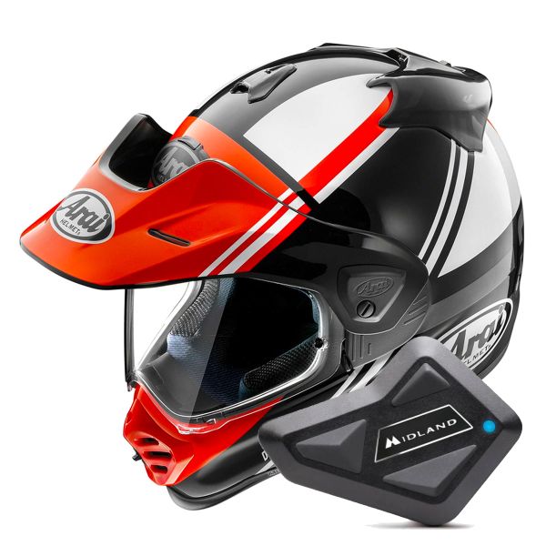 Integral Arai Tour-X5 Cosmic Red White Black + Kit Bluetooth BT Mini