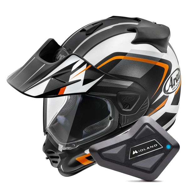 Integral Arai Tour-X5 Discovery Orange Black White + Kit Bluetooth BT Mini