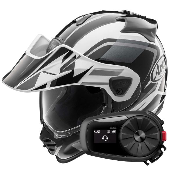 Integral Arai Tour-X5 Discovery White Grey Black + Kit Bluetooth 5S Solo Integral Arai Tour-X5 Discovery White Grey Black + Kit Bluetooth 5S Solo